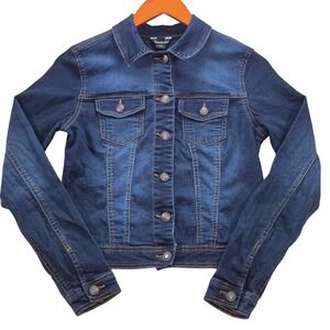 Trendsetter Womens Denim Jacket Size‎ PS Petite Small Blue Jean Jacket